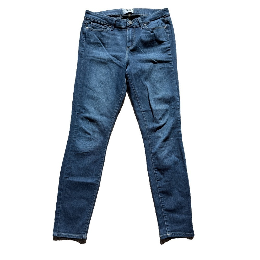 PAIGE Verdugo Ankle Jeans Women's Size 30 Blue Dark Wash Denim Stretch Casual
